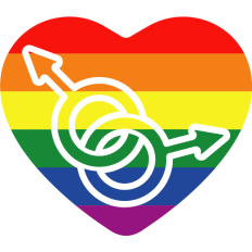 boy + boy in lgbtq heart