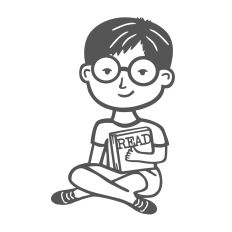 Boy with book