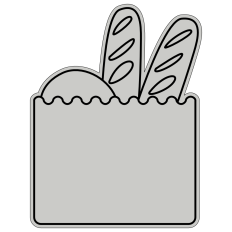 Line Bread Bag