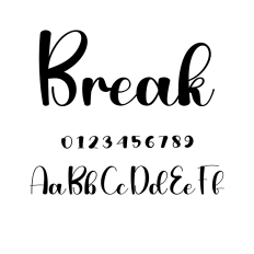 Break Script Font