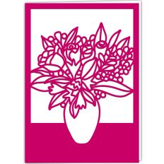 Breezy Flower Bouquet Greetings Card