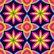 Geometric flower brights pattern paper 2
