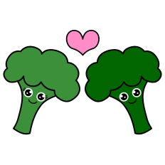 Cute Broccoli Couple