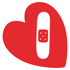 Bandage Heart Silhouette