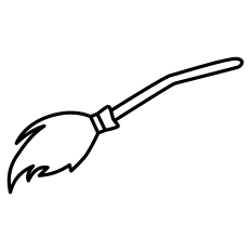 Witch Broom Outline