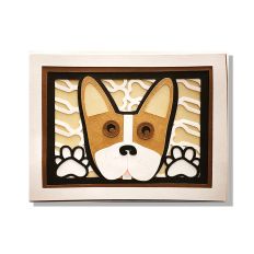Brown Stripe French Bulldog Card SVG Cut File