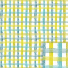 Paint Brushed Citron, Teal & Turquoise Plaid Printable Background