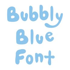 HNC Bubbly Blue Font
