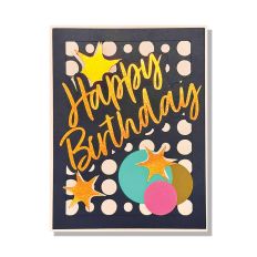 Bubbles Birthday Card SVG Cut File