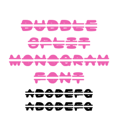 Bubble Split Monogram Font, Fun Handwritten Font