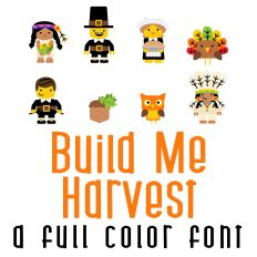 Build Me Harvest Full Color Font