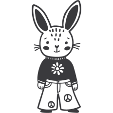 Bunny in Bell Bottoms