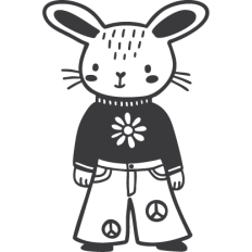 Bunny in Bell Bottoms