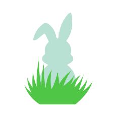 EASTER BUNNY | BUNNY IN GRASS SVG