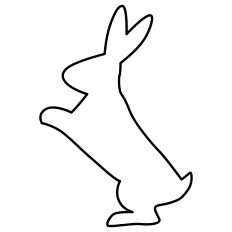Bunny Shape Outline
