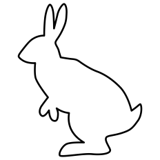 Bunny Shape Outline