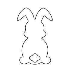 EASTER BUNNY | EASTER OUTLINE | BUNNY SVG