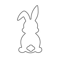 EASTER BUNNY | EASTER OUTLINE | BUNNY SVG