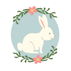 Bunny Layered File, Floral Bunny, Easter Bunny Cut File