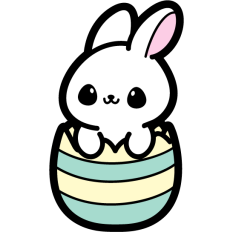bunny in a easter egg