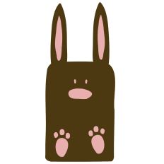 EASTER BUNNY RECTANGLE IN 2 COLORS/LAYERS – RABEA BILZ