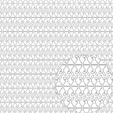 BUNNY SILHOUETTE LINEART HORIZONAL STRIPES BLACK RABEA BILZ