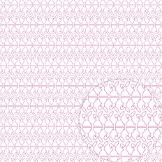 BUNNY SILHOUETTE PINK LINEART HORIZONAL STRIPES - RABEA BILZ