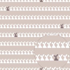 BUNNY SILHOUETTE STRIPES WITH DOTS BEIGE BROWN – RABEA BILZ