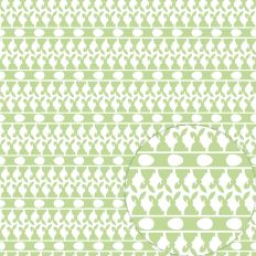 GREEN BUNNY AND EGG SILHOUETTE HORIZONTAL STRIPES RABEA BILZ