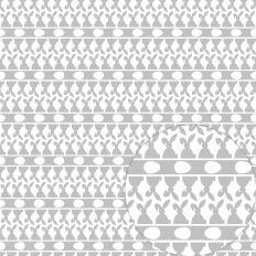 GREY NEUTRAL BUNNY AND EGG HORIZONTAL STRIPES RABEA BILZ