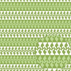 MONOCHROME GREEN BUNNY STRIPES HORIZONTAL - RABEA BILZ
