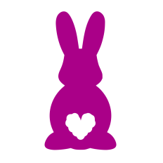 Easter Bunny with Heart Tail