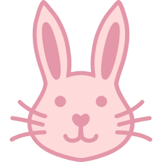 Easter Bunny Head Silhouette