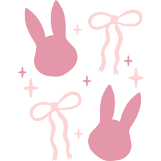 Easter Bunny Heads And Bows