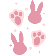 Easter Bunny Heads And Feet