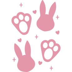 Easter Bunny Heads And Feet