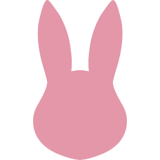Easter Bunny Head Silhouette