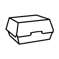 Burger Box Outline