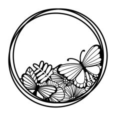 Butterflies Round Frame