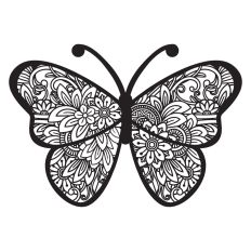 Butterfly with Flowers