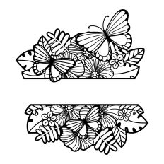 Butterflies and Flowers borders