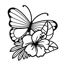 Hibiscus and Butterfly