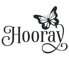 Hooray Butterfly Word