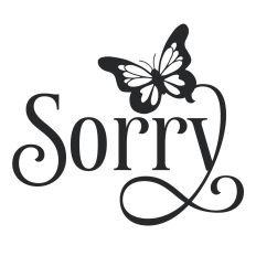 Sorry Butterfly Word