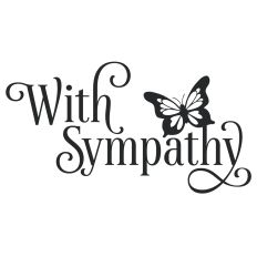 With Sympathy Butterfly Quote