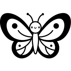 cute butterfly lineart
