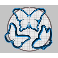 Butterfly Cookie & Clay Cutters Set (3D Print)