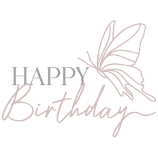Happy Birthday With Butterfly Art