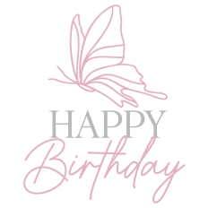 Happy Birthday with Butterfly