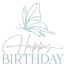 Happy Birthday With Butterfly